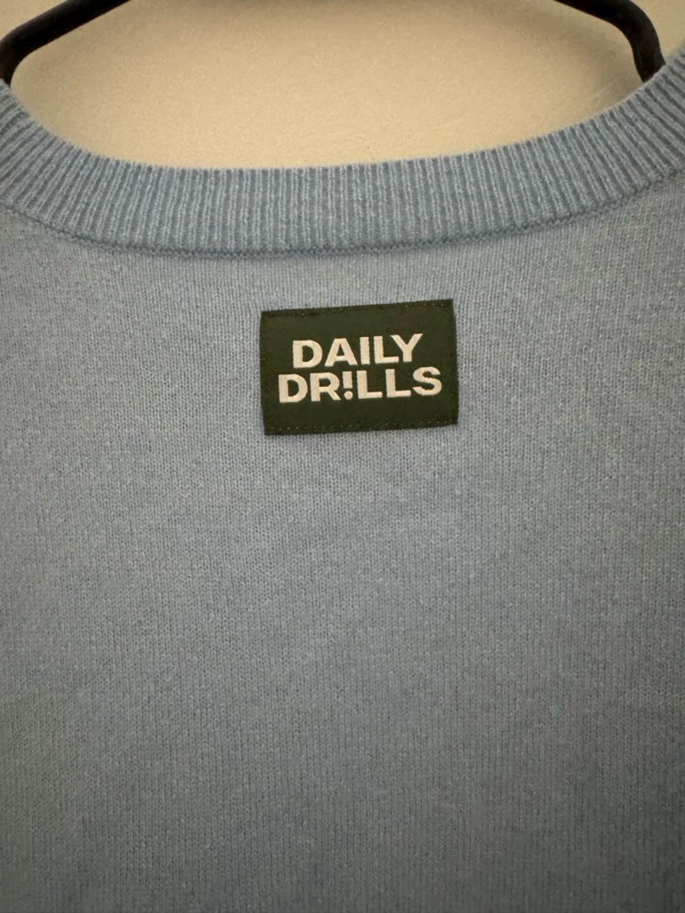 Daily Drills Light Blue Cashmere Sweater - Picture 6 of 9